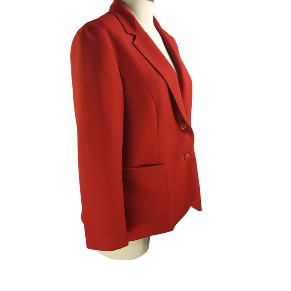 Vintage Paris Star Women sz 12 Blazer Red Made in Canada 🇨🇦 totally Canadian - Picture 5 of 8